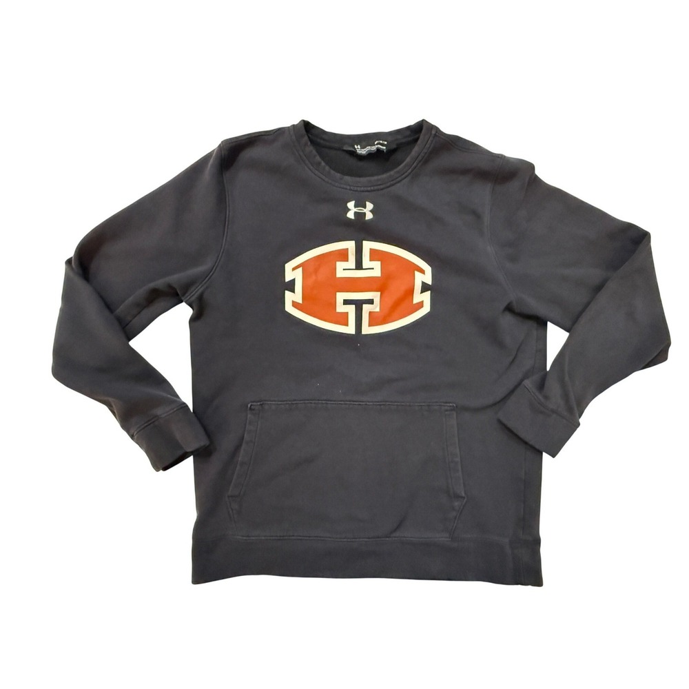 Houston Astros Sweatshirt Mens Med Under Armour Pullover Black Orange Sportswear